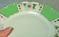 Pair of Matching Plates by Beyer and Bock, ca. 1930’s Back Stamp Burnished Gold Stars